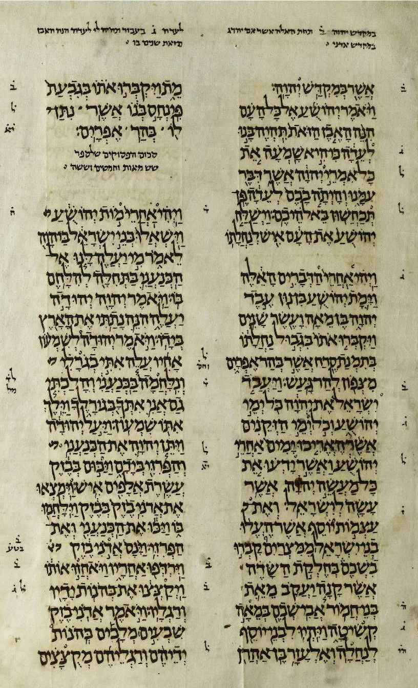 Codex Aleppo, Text Jos 24,26  Ri 1,7