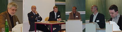 Die Dozenten des Symposiums Systemische Religionspädagogik
(Proff. Hanisch, Grethlein, Domsgen, Rothgangel, Schröder; Dr. Lütze)