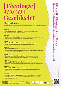 Plakat Ringvorlesung Theologie MACHT Geschlecht WS 2022/2023