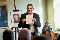 Friedemann Stengel präsentiert die Dissertation von Mojssej Woskin-Nahartabi. (Foto Anna Kolata)